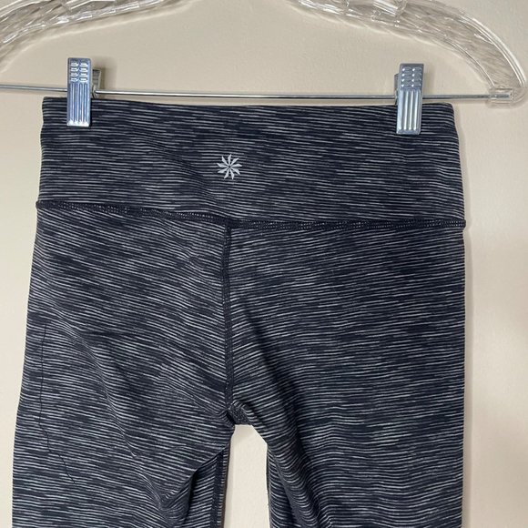 Athleta Energy Chaturanga Black Space Dye Cropped Legging Pant XS - Picture 7 of 12